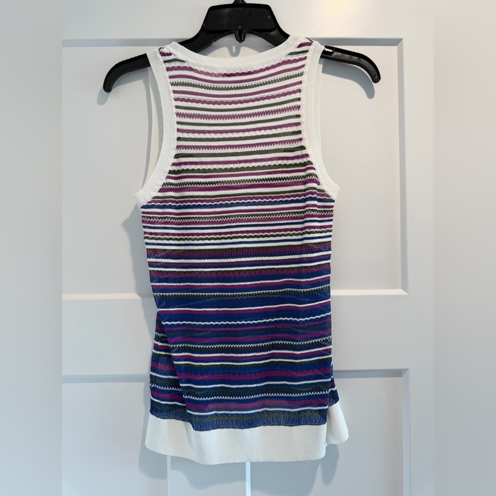 Veronica Beard Nabella Striped Knit Tank - NWOT - XS - Picture 11 of 14